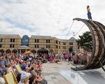 outdoor stage performance at the Italian Gardens in Weston-super-Mare