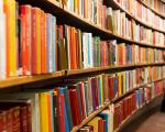 Sprawling bookshelves filled with books
