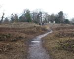 pathway leading up through Weston Hillfort