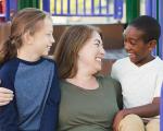 family laughing together