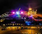 The Tropicana from above at night