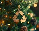 recycling logo on Christmas tree