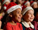 children enjoying a Christmas theatre show