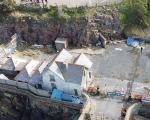 Overhead shot of landside buildings at Birnbeck Pier