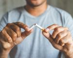This image shows a photo of someone stopping smoking