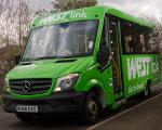 This image shows a picture of a WESTlink bus