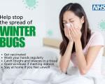 This shows an NHS poster regarding winter bugs