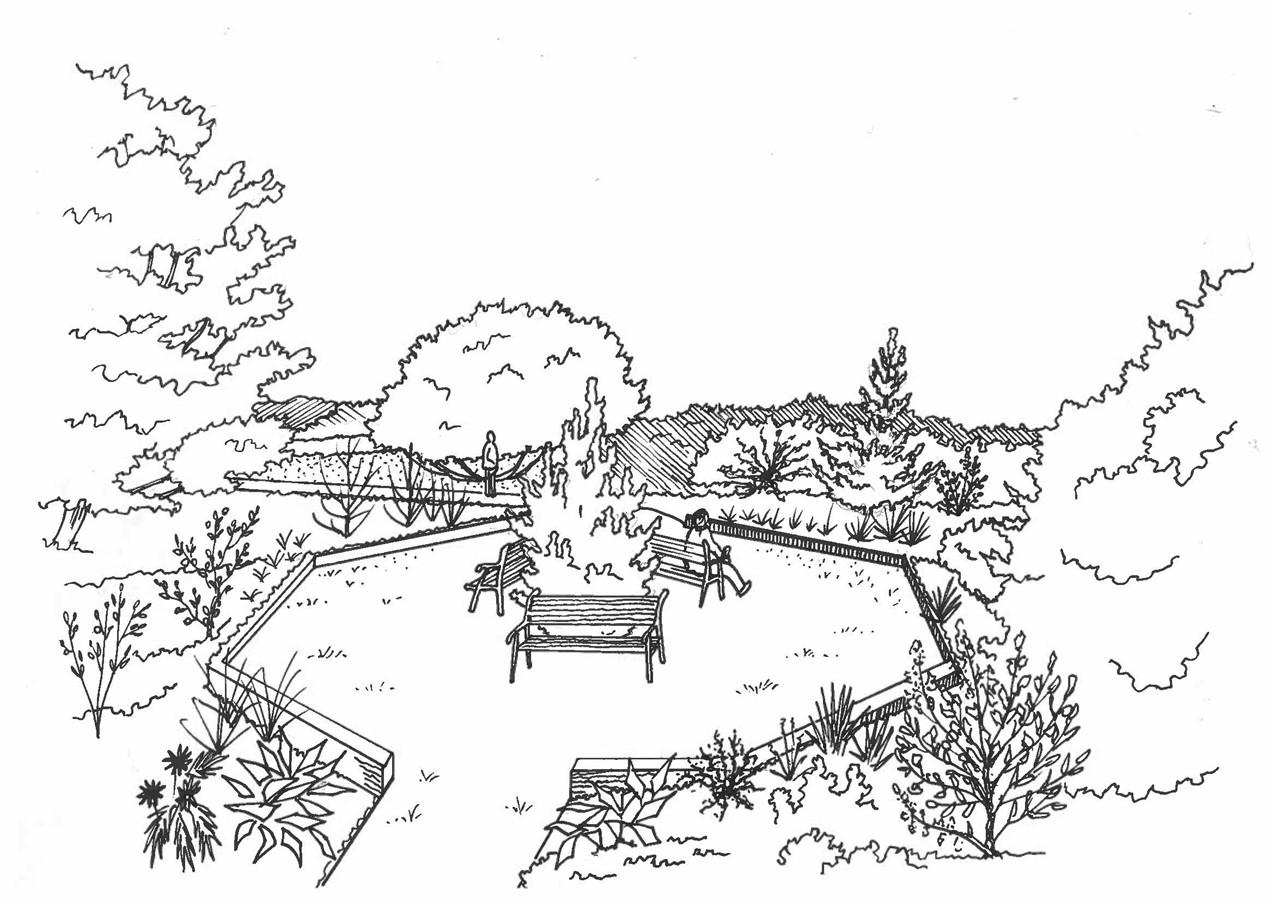 artists impression of garden in Weston-super-Mare