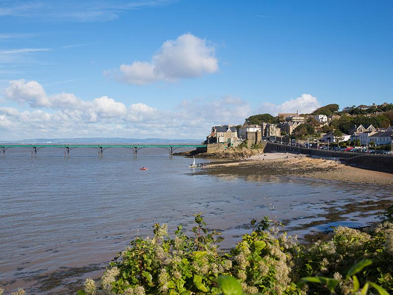 Arial view of Clevedon seafront