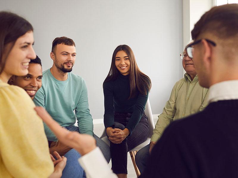 Group of people talking