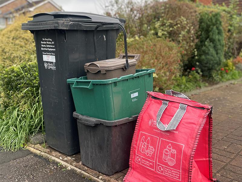 North Somerset recycling containers