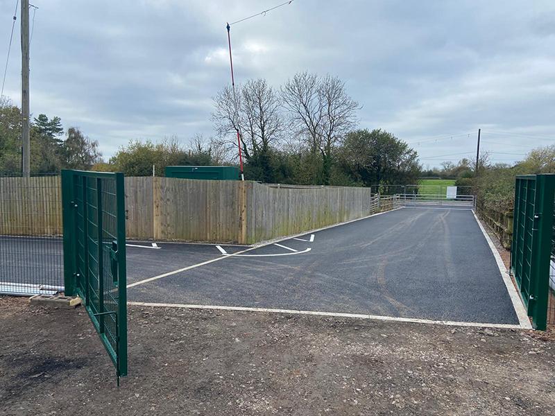 A short paved cycle path