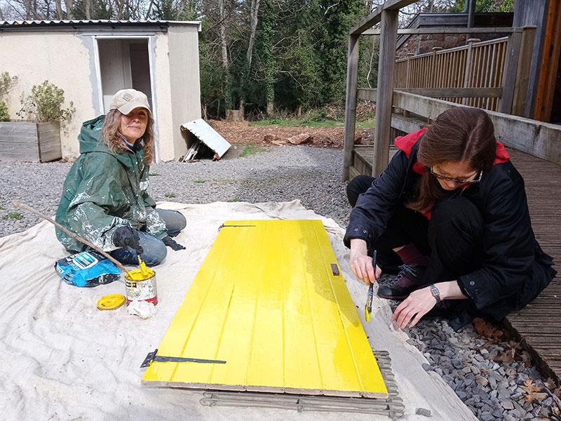 People working on a craft project