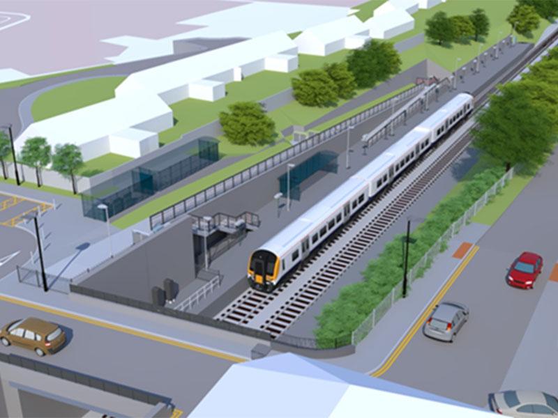 Artist's impression of Portishead railway station