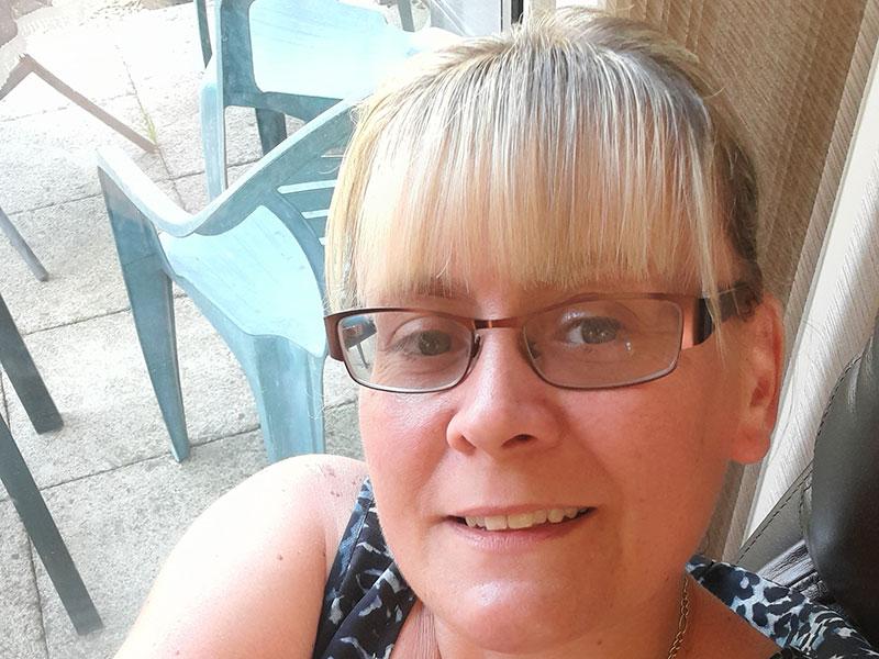 Head and shoulders of Jo White, a foster carer