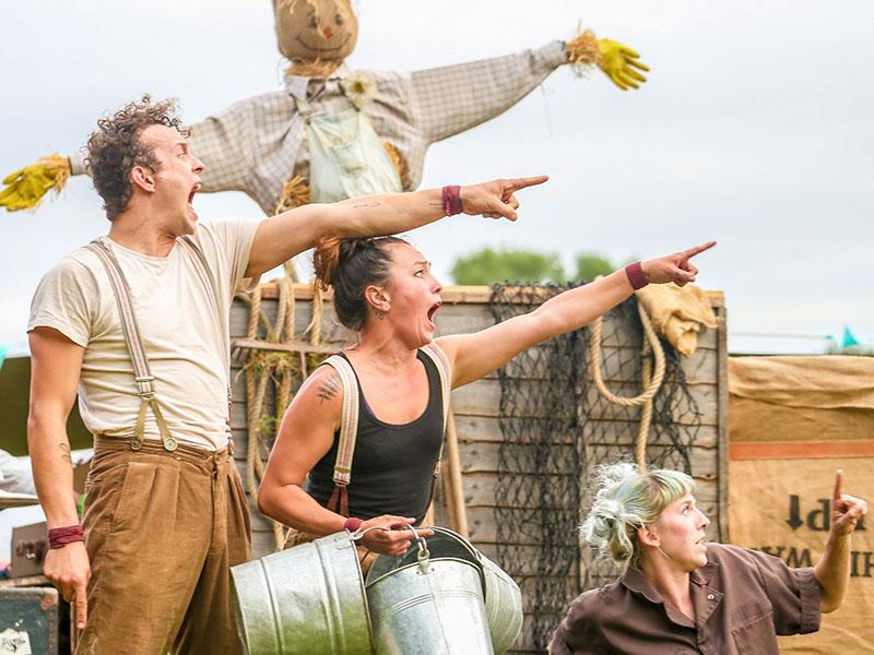 Members of Farmyard Circus act