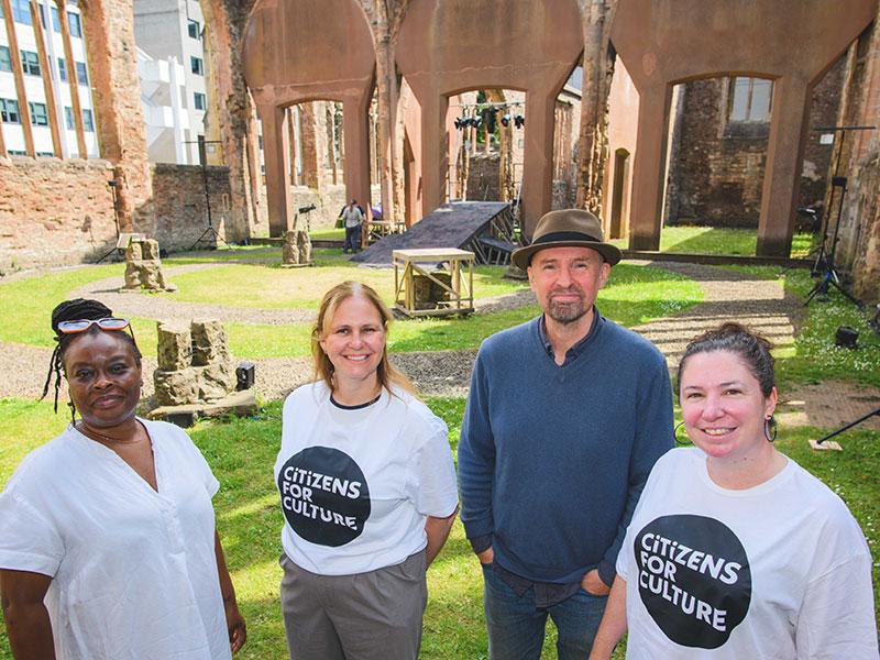 People in t-shirts saying 'Citizens for Culture'