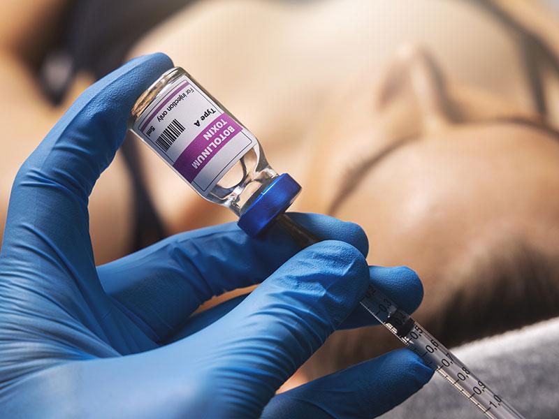 This image shows someone having Botox