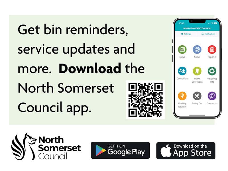 This image shows the North Somerset Council app