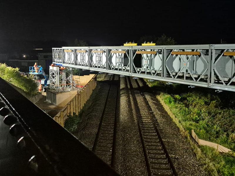 This image shows a footbridge on Winterstoke Road