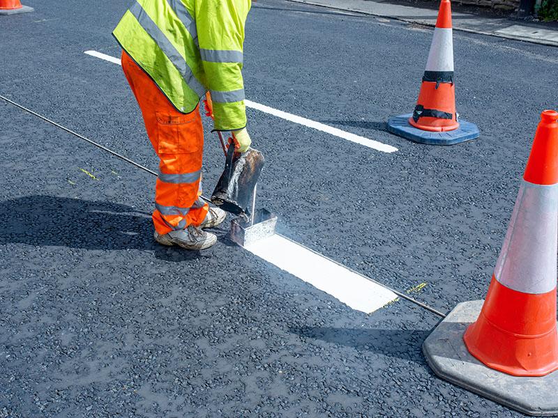 This image shows improvements to a road