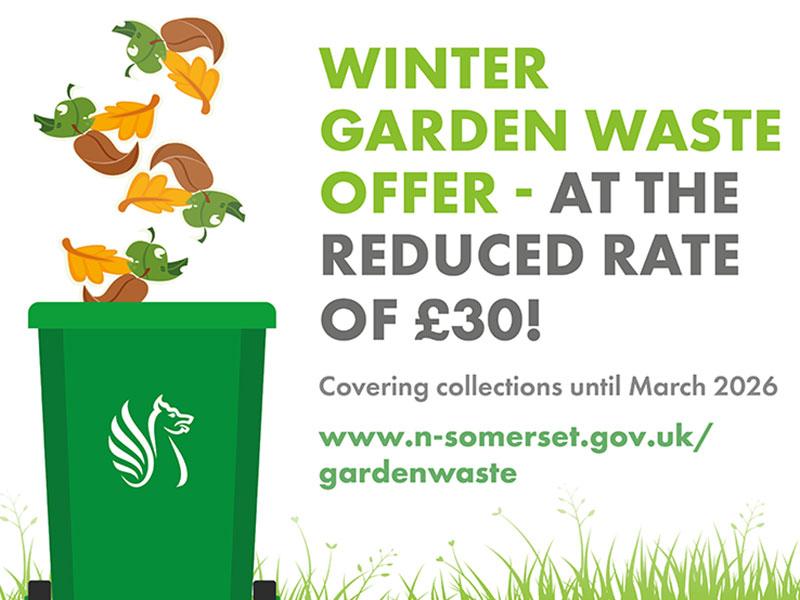 This image shows a winter garden waste offer
