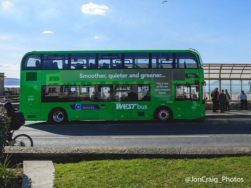 This photo of an electric bus was taken by Jon Craig