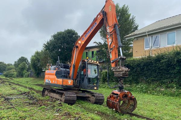 tracks being removed from Portishead railway line