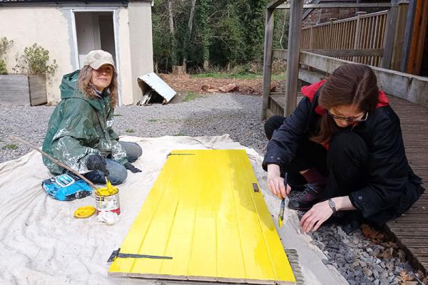 People working on a craft project