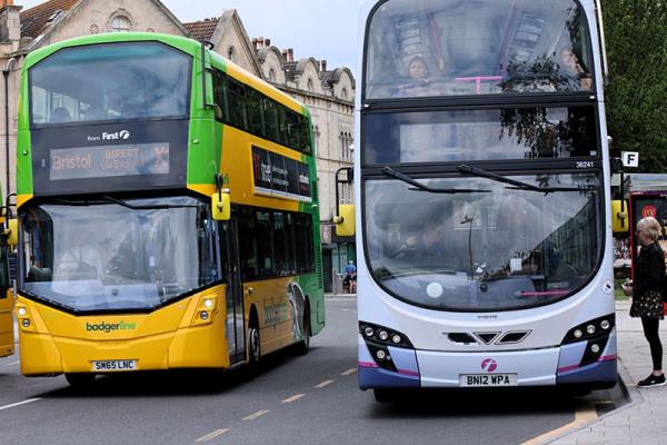 two buses in Weston