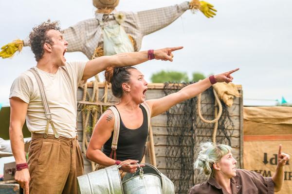 Members of Farmyard Circus act