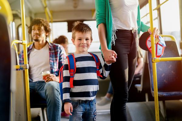 children on bus