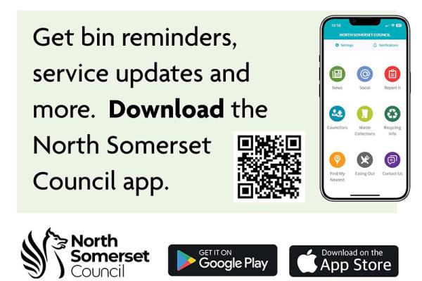 This image shows the North Somerset Council app