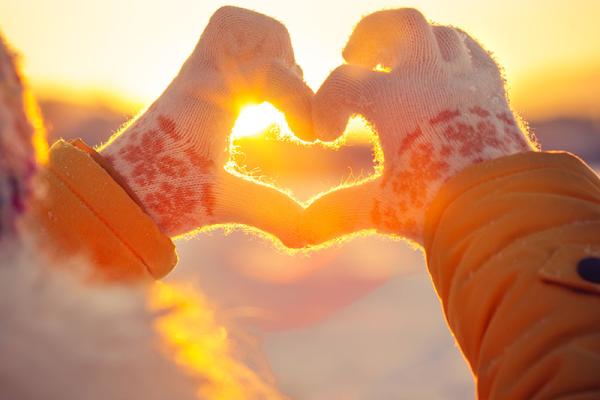 This image shows someone feeling healthy in winter