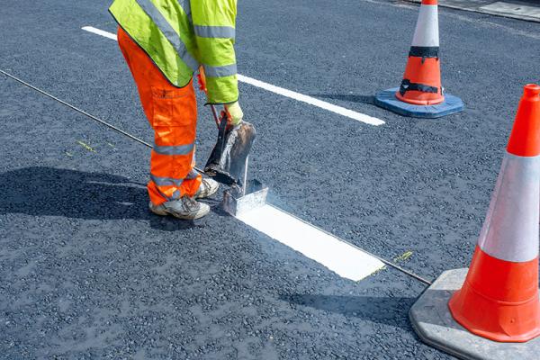 This image shows improvements to a road