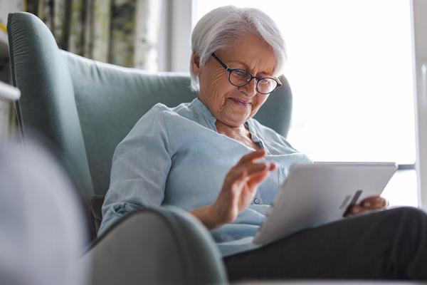 This image shows a person living at home independently