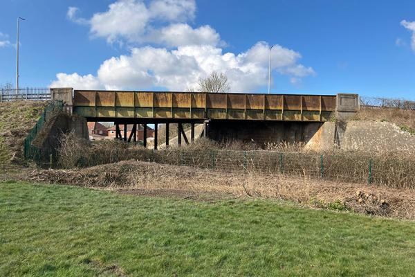 This shows Winterstoke Road Bridge in Weston-super-Mare