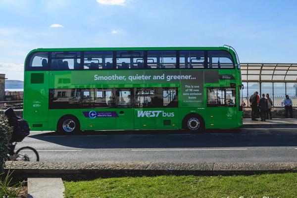 This photo of an electric bus was taken by Jon Craig